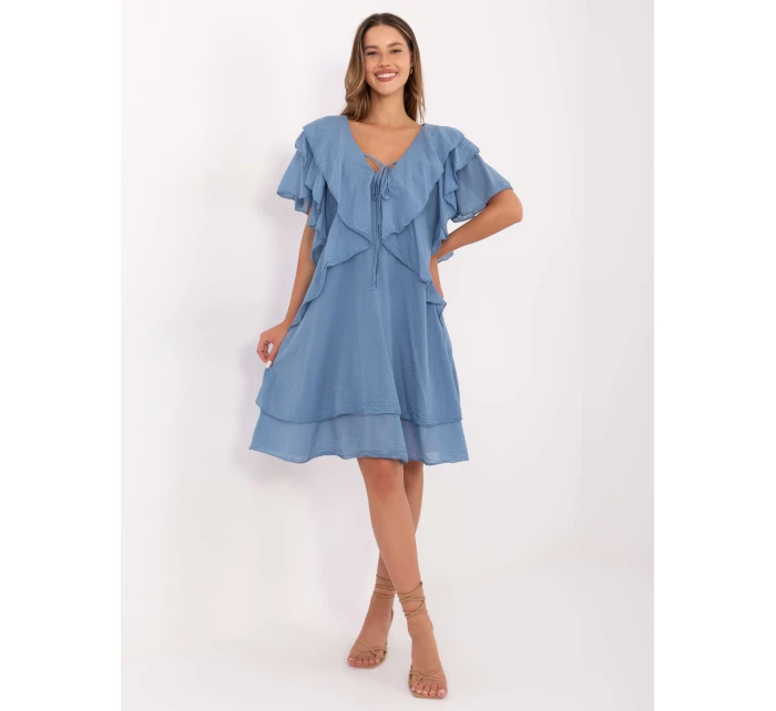 Sukienka MI SK model 21217585 ciemny niebieski - FPrice Sukienka MI SK model 21217585 ciemny niebieski - FPrice
