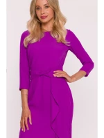 S425 Šaty s volánom - levanduľové