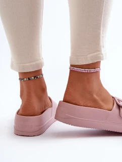 Dámske penové papuče na platforme Big Star - ružové