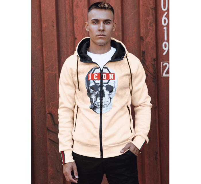Pánská světle béžová mikina Dstreet model 21980043 - FashionStreet