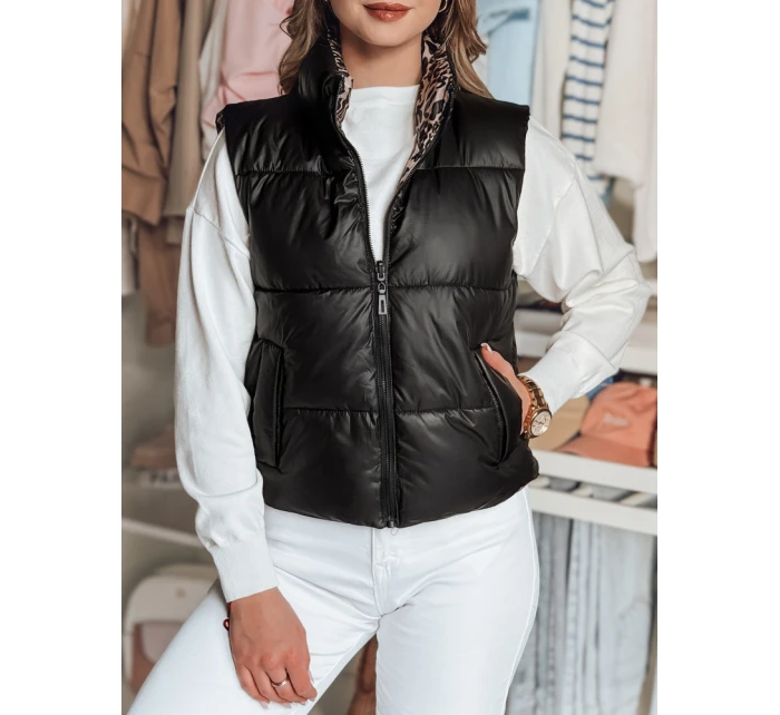 Dámská krátká oboustranná vesta černá Dstreet model 21984362 - FashionStreet