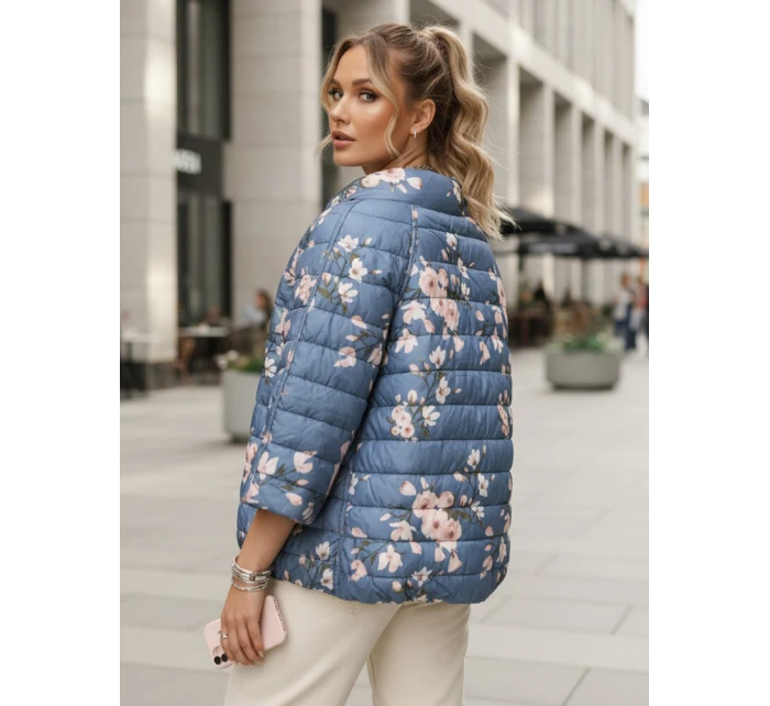 kurtka damska pikowana niebieska model 22016698 - FashionStreet