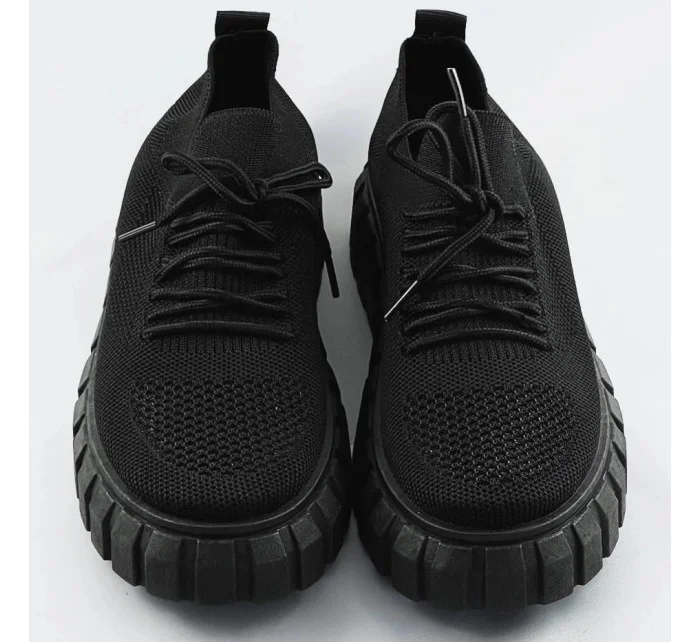 Černé ažurové šněrovací boty model 17287300 Černé ažurové šněrovací boty model 17287300