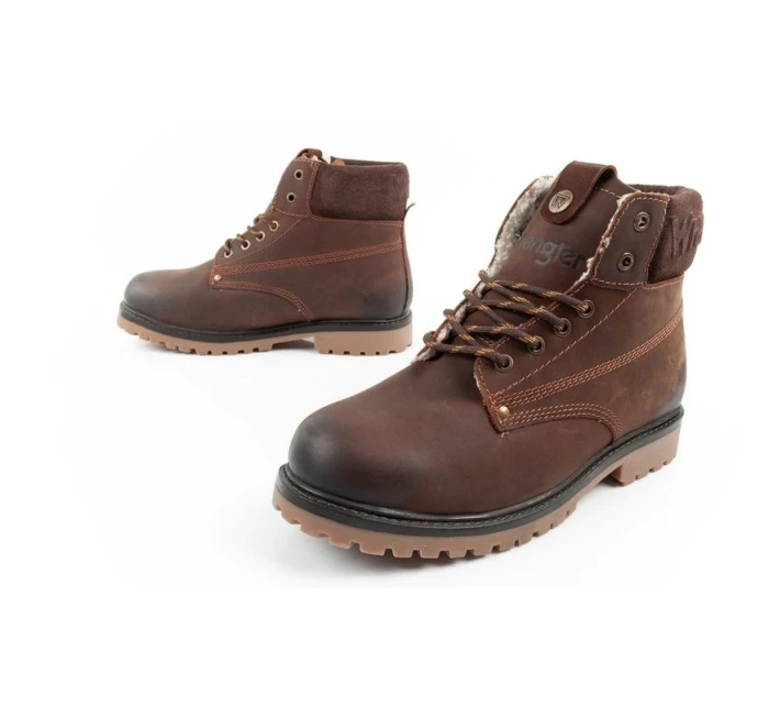 Arch pánské boty model 21420749 boots smart leather dark brown - Wrangler