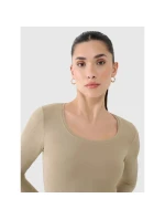 Dámské hladké tričko s dlouhým rukávem model 21436420 - 4F