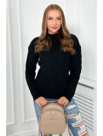 Sveter nasadený cez hlavu čierny