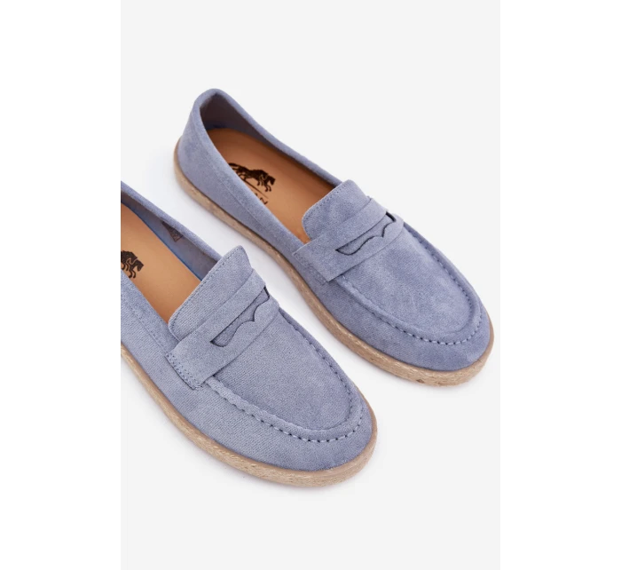 Pánské Mokasíny S Pletením Modré model 21701399 - Boto