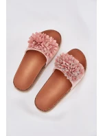 Klapki Damskie Na Platformie Z Ozdobnymi Kwiatkami Różowe Tessara Klapki Damskie Na Platformie Z Ozdobnymi Kwiatkami Różowe Tessara