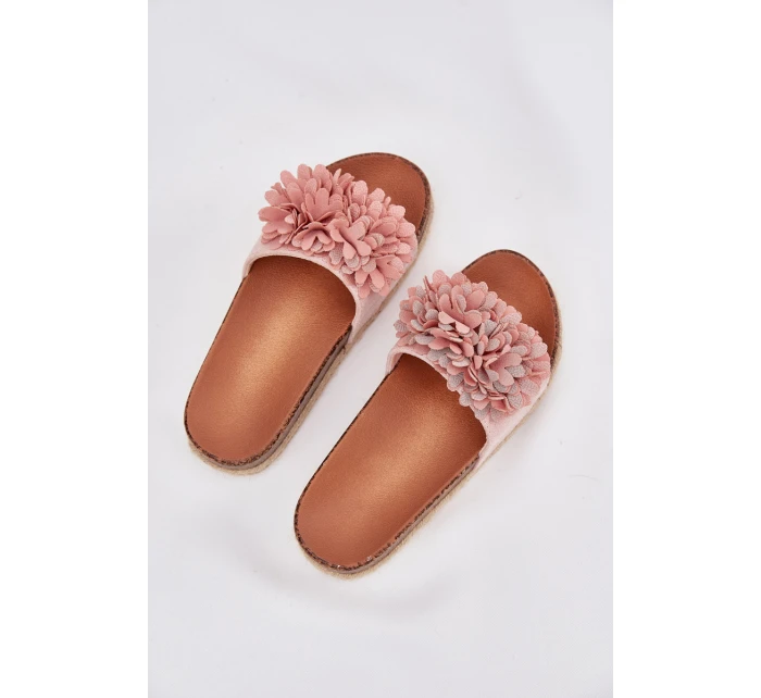 Klapki Damskie Na Platformie Z Ozdobnymi Kwiatkami Różowe Tessara Klapki Damskie Na Platformie Z Ozdobnymi Kwiatkami Różowe Tessara