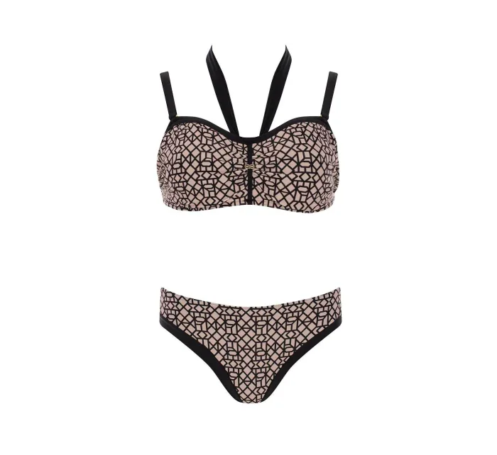 Dámske dvojdielne plavky Luxe 7 S939LX7 Béžová so vzorom - Self Dámske dvojdielne plavky Luxe 7 S939LX7 Béžová so vzorom - Self