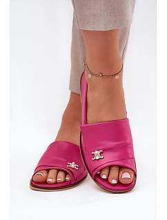 Kožené elegantní baleríny model 22064255 růžové Zazoo - SWEET SHOES