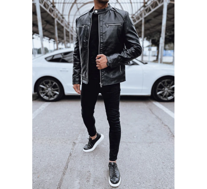 Pánská kožená bunda černá Dstreet model 21978816 - FashionStreet
