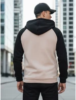 Pánská základní mikina s kapucí béžová Dstreet model 21985966 - FashionStreet Pánská základní mikina s kapucí béžová Dstreet model 21985966 - FashionStreet