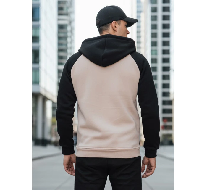 Pánská základní mikina s kapucí béžová Dstreet model 21985966 - FashionStreet Pánská základní mikina s kapucí béžová Dstreet model 21985966 - FashionStreet