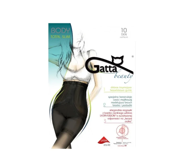 Dámske pančuchové nohavice Gatta Body Total Slim Fusion 10 den 5-XL