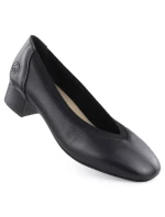 Dámské kožené lodičky na nízkém podpatku černé model 21906644 - Rieker