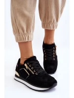 Zamszowe Buty Sportowe Na Platformie Czarne Riverside Zamszowe Buty Sportowe Na Platformie Czarne Riverside