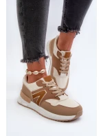 Sneakersy Damskie Z Eko Skóry Brązowe Vinelli Sneakersy Damskie Z Eko Skóry Brązowe Vinelli