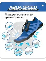 Plavecká obuv Agama tm. modrá-čierna - AQUA SPEED Plavecká obuv Agama tm. modrá-čierna - AQUA SPEED