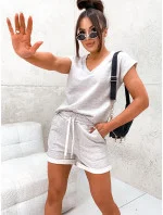 Bavlnená letná súprava béžová melanž (VE87)