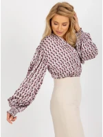 Dámska košeľa LK KS 509017 1.97 biela a ružová - FPrice Dámska košeľa LK KS 509017 1.97 biela a ružová - FPrice