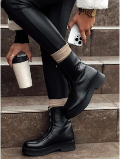 Dámské krátké černé kozačky Dstreet model 21981470 - FashionStreet