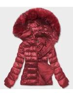 Dámska krátka zimná bunda červená (YP-20129-8)