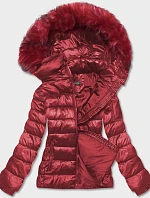 Dámska krátka zimná bunda červená (YP-20129-8)