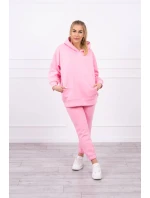 Zateplený set s mikinou s kapucňou svetlo ružový Zateplený set s mikinou s kapucňou svetlo ružový