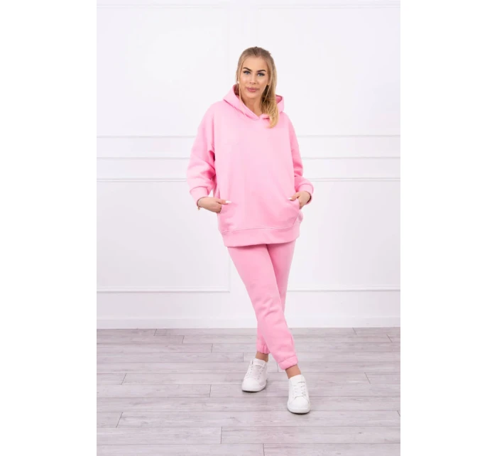 Zateplený set s mikinou s kapucňou svetlo ružový Zateplený set s mikinou s kapucňou svetlo ružový
