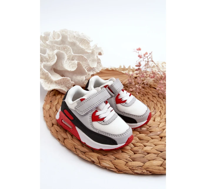 Sneakersy Dziecięce Na Rzep Czerwone Krissandra