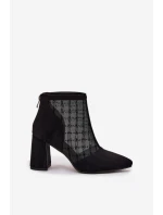 kotníkové boty na podpatku D A  černé model 21713820 - D&A