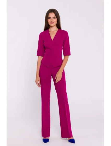 S377 Kombinéza Peplum - slivka