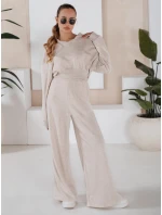 Dámský komplet kalhot a mikiny beige Dstreet model 21970728 - FashionStreet