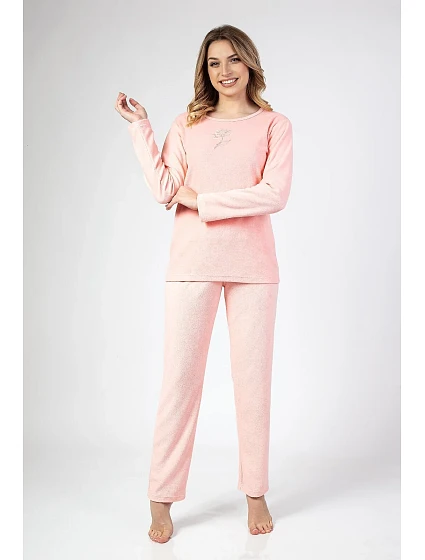 Dámske pyžamo Regina 677 long/r froté S-XL