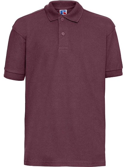 Russell Athletic 599B Detské polo tričko z hrubej bavlny 10.599B, bordová farba Russell Athletic 599B Detské polo tričko z hrubej bavlny 10.599B, bordová farba