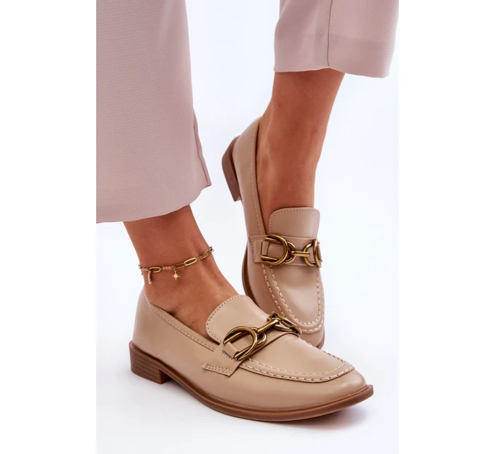 Klasyczne Mokasyny Damskie Beżowe Lorien