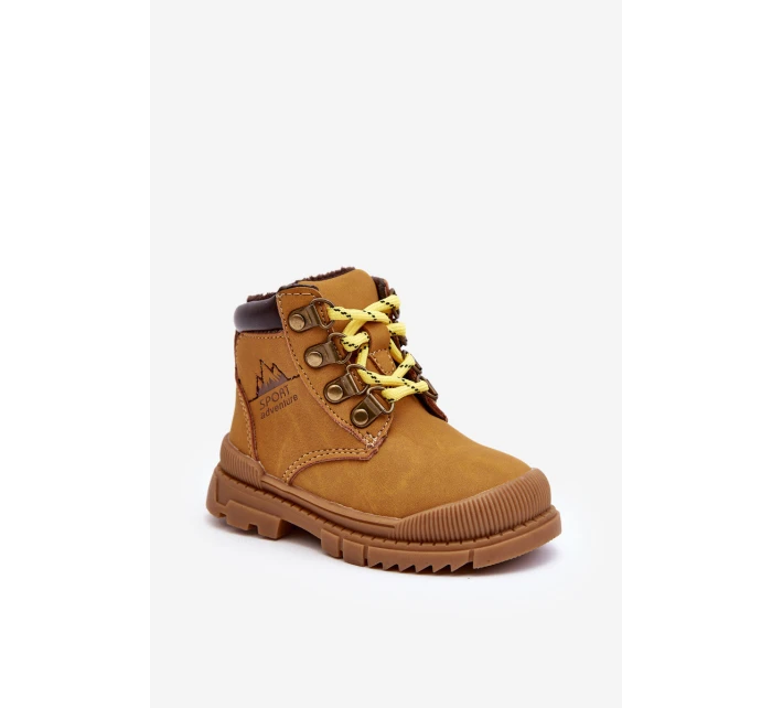 Dziecięce Ocieplane Botki Trapery Camel Walter Dziecięce Ocieplane Botki Trapery Camel Walter