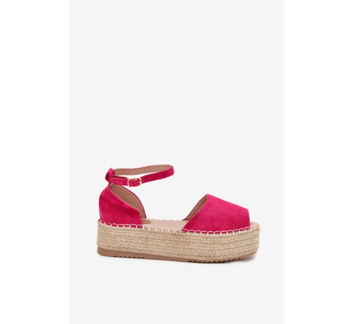 Dámské espadrilky na platformě s pletením fuchsie model 21704459 - Boto