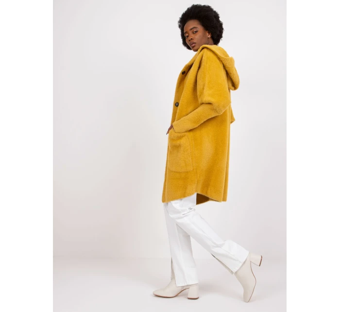 Dámsky kabát MBM PL 1518.95P tmavo žltý