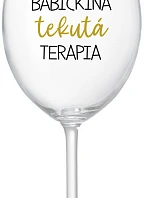 BABY'S LIQUID THERAPY - priehľadný pohár na víno 350 ml