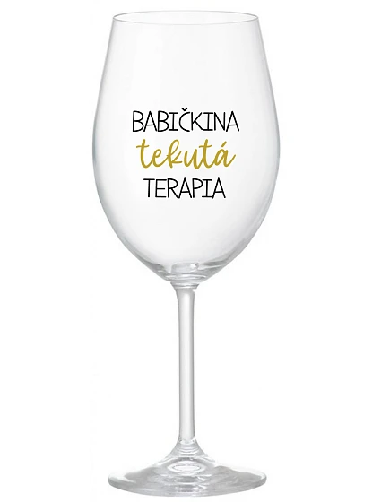 BABY'S LIQUID THERAPY - priehľadný pohár na víno 350 ml