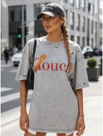 Dámske tričko TOUCH svetlo šedé FashionStreet RY2629