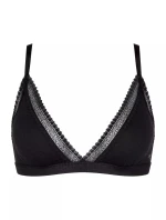 Dámske nohavičky GO Ribbed R Bralette - BLACK - black 0004 - SLOGGI