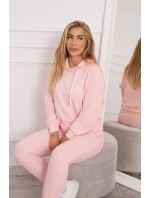 Tepláková súprava s kapucňou púdrovo ružová Tepláková súprava s kapucňou púdrovo ružová