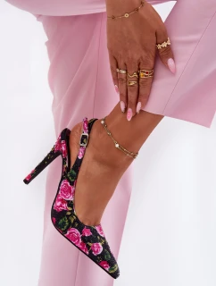 Ozdobené Sandály Na Podpatku S Černé model 21696303 - Boto