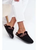 Dámské pantofle s kožíškem Černé model 21709355 - Boto Dámské pantofle s kožíškem Černé model 21709355 - Boto