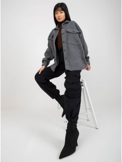 Košeľa DN KS 4005.99P tmavo šedá