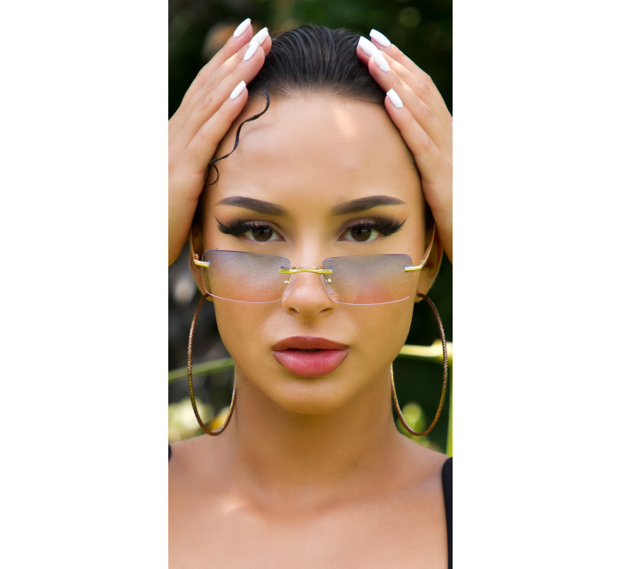 Sexy rimless lightly tinted summer glasses