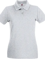 Fruit of the Loom Lady-Fit Premium Polo Dámske piké polo 16.3030 melírovaná šedá